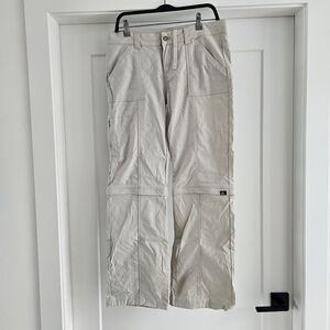 Prana Women's Convertible Cream Cargo Pants - Size 8